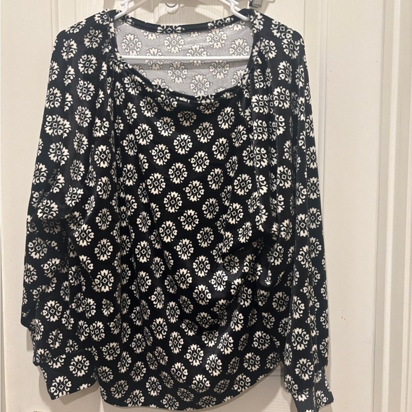 NWT Loft Geo Velour Sweatshirt xl new top shirt - Picture 3 of 9